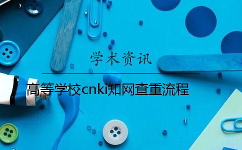 高等学校cnki知网查重流程